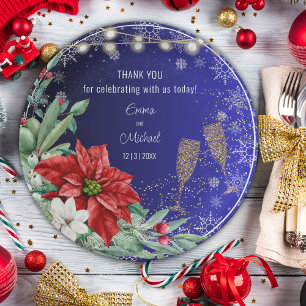 Christmas Holiday Wedding Paper Plate