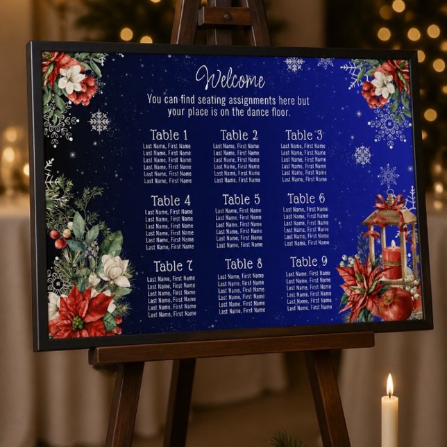Christmas Holiday Wedding Seating Chart (Creator Uploaded)