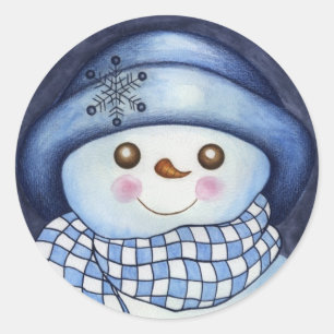 Christmas Holiday Winter Snowman Stickers