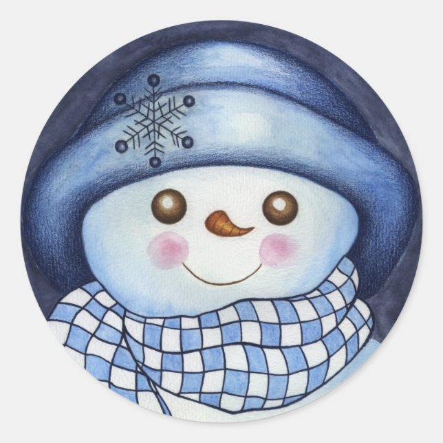 Christmas Holiday Winter Snowman Stickers (Front)