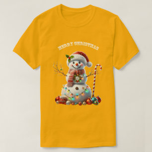 Christmas Holiday with Snowman Decorations URM T-Shirt