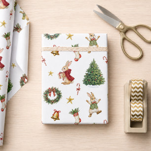 Christmas Holiday Woodland Animals Wrapping Paper
