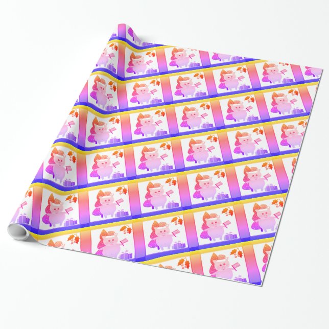 Christmas holiday wrapping paper (Unrolled)