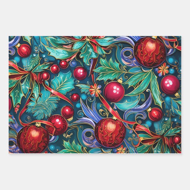 Christmas holiday wrapping paper (Front)