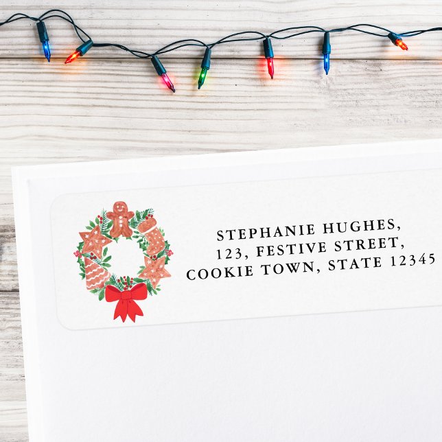 Christmas Holiday Wreath Return Address (Creator Uploaded)