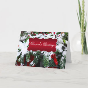 Christmas Holiday Xmas Season's Greetings Business Card