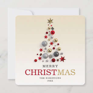 Christmas Holiday   Xmas Tree Corporate Family Card