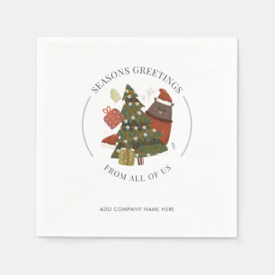 Christmas Holidays Business Owner Paper Napkin