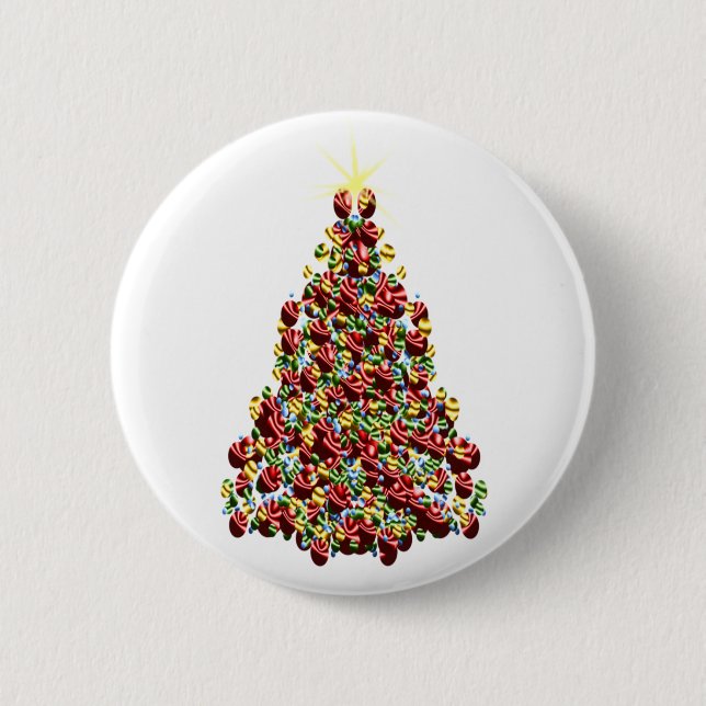 Christmas Holidays Decorated Tree 6 Cm Round Badge (Front)