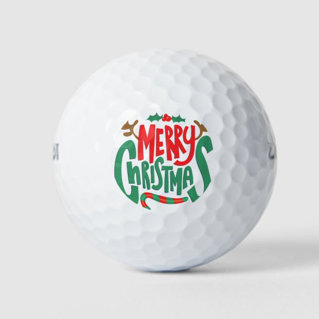 Christmas Holidays Festival Special Gift Golf Balls (Front)