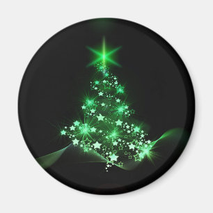 Christmas, holidays, joy, green colours, tree deco magnet