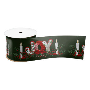 Christmas Holidays Joy Satin Ribbon