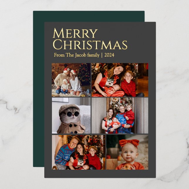 Christmas holidays Modern Typography Photo Collage (Front/Back)