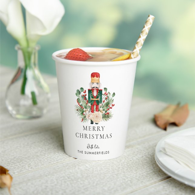 Christmas Holidays Nutcracker Script Festive Paper Cups (Insitu)