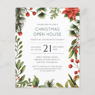 Christmas Holidays Open House Party Flyer