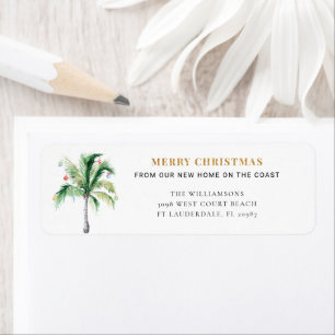 Christmas Holidays Palm Tree Moving Address