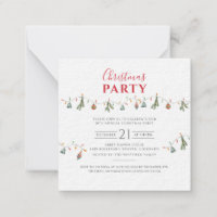 Christmas Holidays Party Botanical Invitation