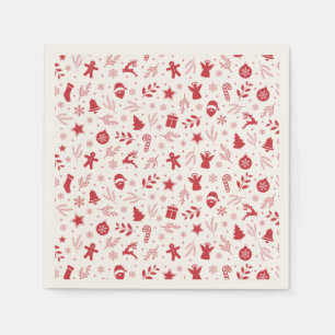 Christmas Holidays Pattern Family Party Paper Napkin
