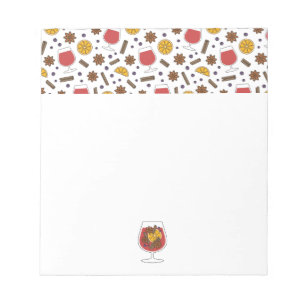 Christmas holidays red mulled wine spices  notepad