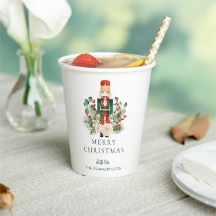 Christmas Holidays Script Festive Nutcracker Paper Cups