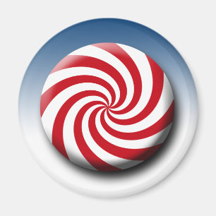Christmas Holidays Winter Peppermint Candy Magnet