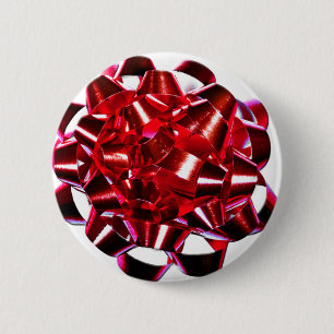 Christmas Holidays Winter Red Christmas Ribbon 6 Cm Round Badge