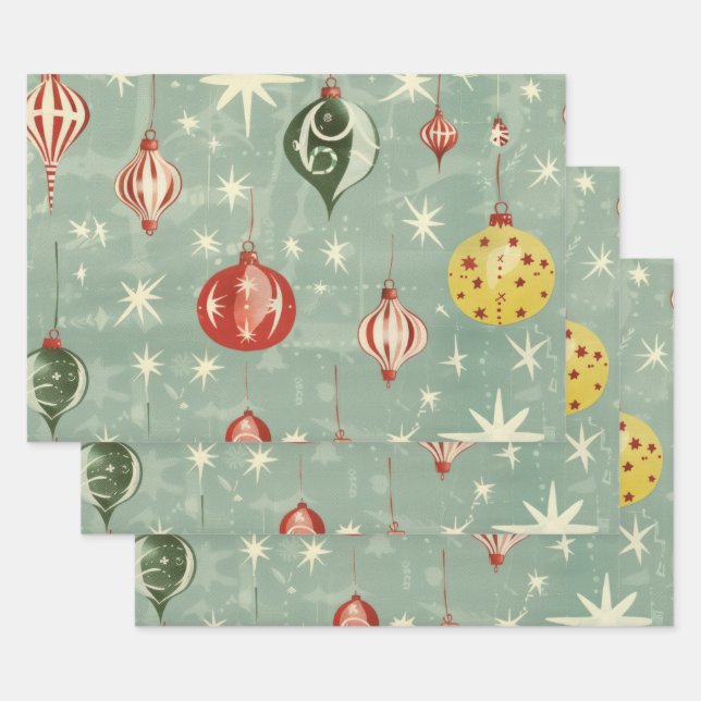 Christmas Holidays Wrapping Paper Sheet (Set)