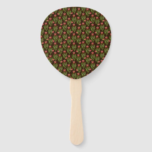 Christmas Hollies - Hand Fan (Front)