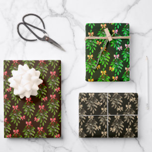 Christmas Hollies - Wrapping Paper Sheets