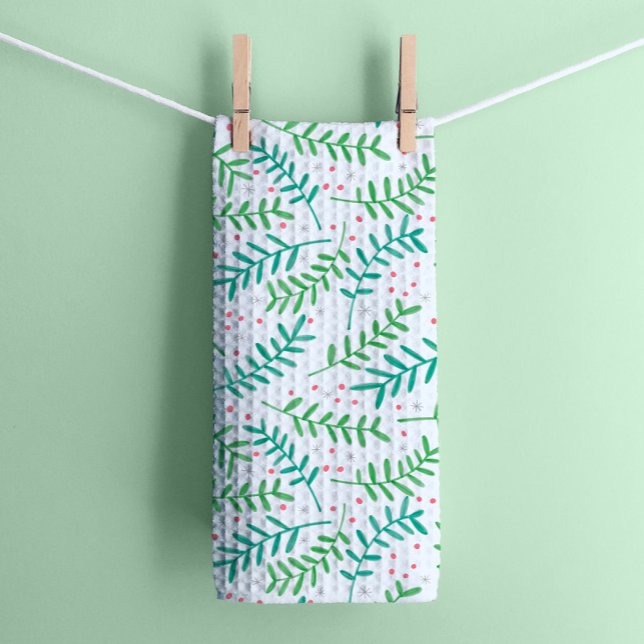 Christmas Holly and Berries Tea Towel (Creator Uploaded)