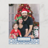 Christmas holly and flowers petals tiles frame