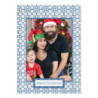 Christmas holly and flowers petals tiles frame