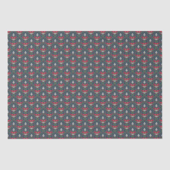 CHRISTMAS HOLLY BERRIES AND A RED BOW TISSUE PAPER (Front)