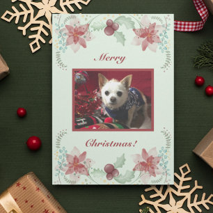 Christmas Holly Berry Botanical Greenery Evergreen Invitation
