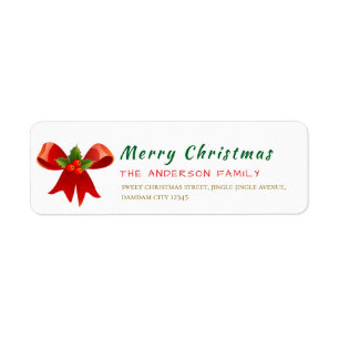 Christmas Holly Berry  Elegant Return Address