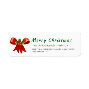 Christmas Holly Berry  Elegant Return Address