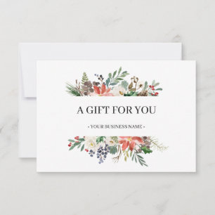 Christmas Holly Berry & Floral Gift Certificate