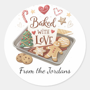 Christmas Holly Berry Homemade Baking Classic Round Sticker