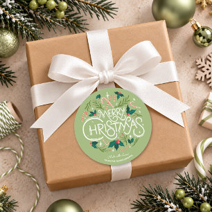 Christmas Holly Berry Homemade Food Holiday Baking Classic Round Sticker