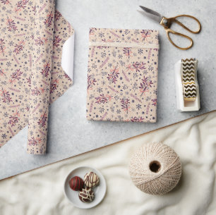 Christmas holly bouquet - Cream Beige Wrapping Paper