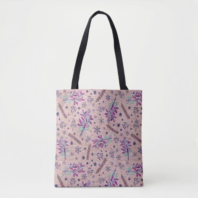 Christmas holly bouquet - Dusty Rose Tote Bag (Front)
