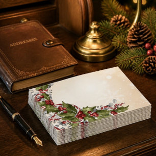 Christmas Holly Branch Envelope