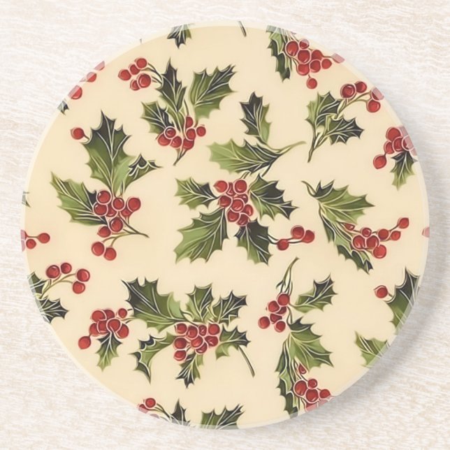 Christmas Holly Coaster (Front)