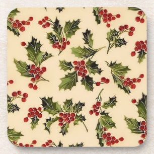 Christmas Holly Coasters