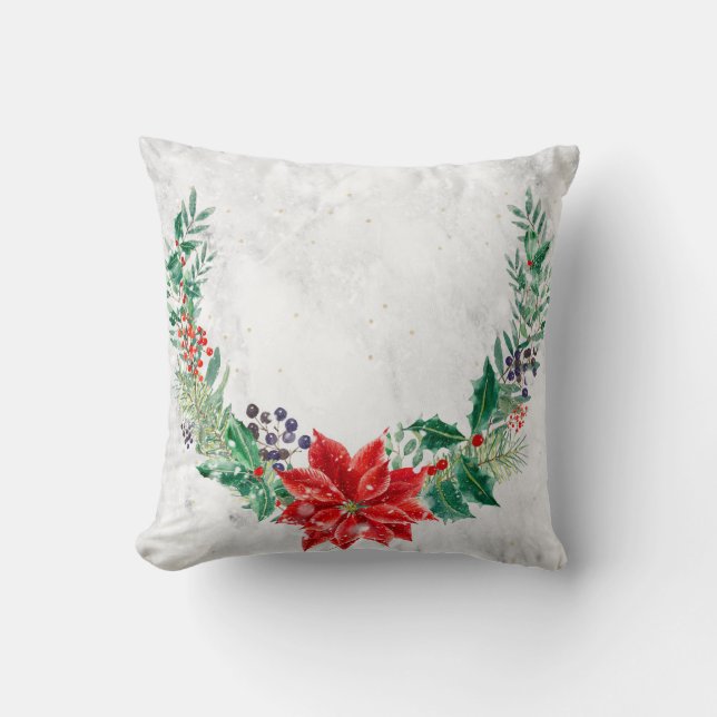 Christmas Holly Cushion (Front)