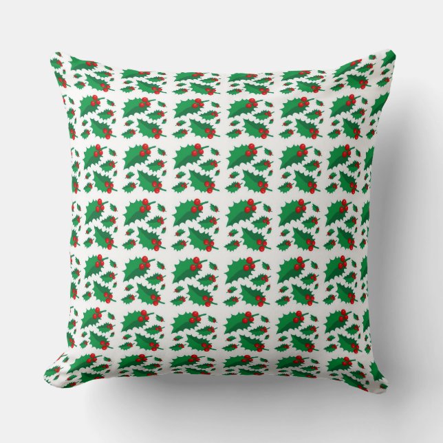 Christmas Holly Cushion (Front)