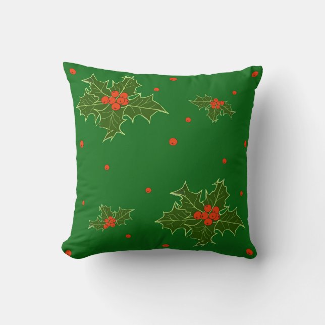 Christmas Holly                Cushion (Front)
