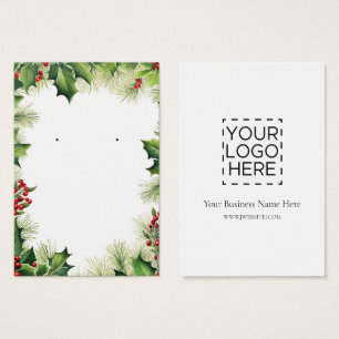 Christmas Holly Earring Display Card