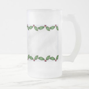 Christmas Holly Frosted Mug