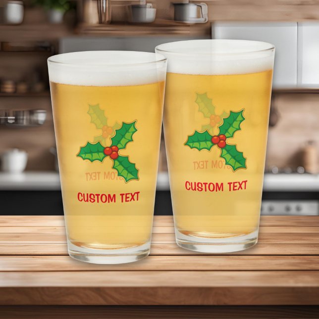 Christmas Holly Glass (Creator Uploaded)